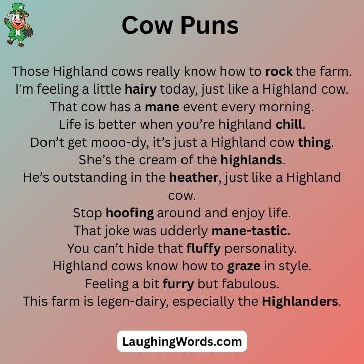 Highland Cow Puns
