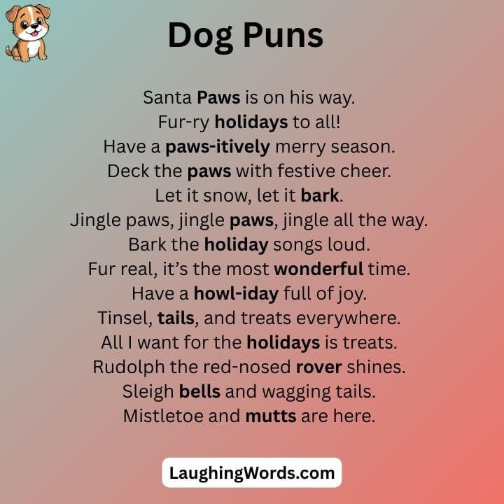 Holiday Dog Puns 