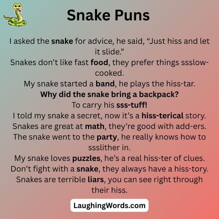 Snake Puns 