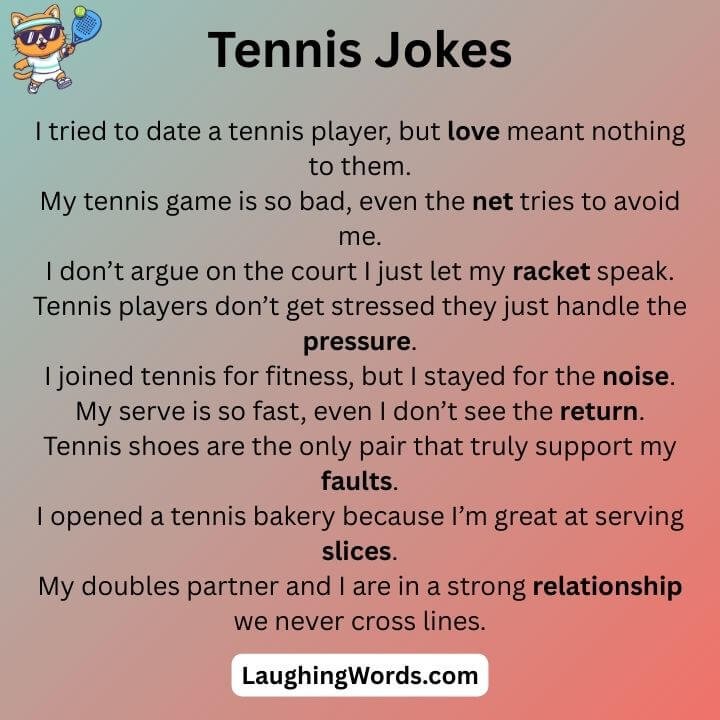 Tennis Jokes One-Liners